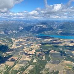 Flugwegposition um 14:36:48: Aufgenommen in der Nähe von Département Alpes-de-Haute-Provence, Frankreich in 2188 Meter